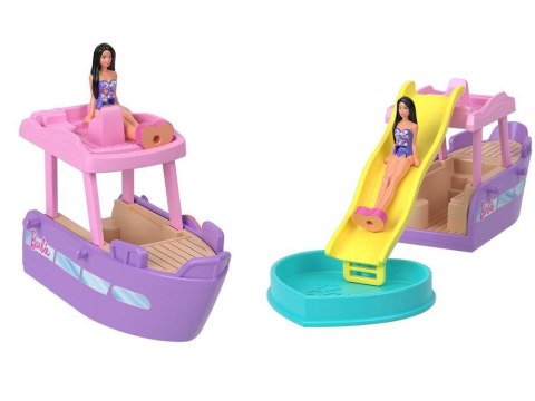 Mattel Mini Barbie Land Lalka wakacyjna + jacht ze zjeżdżalnią ZA6038 B Mattel Mini Barbie Land Lalka wakacyjna + jacht ze zjeżdżalnią ZA6038 B