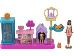 Mattel Mini Barbie Land Lalka weterynarz + zwierzaki i akcesoria ZA6041 A