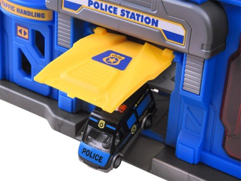 Mega garaż 2w1 policja straż winda walizka ZA4361 Mega garaż 2w1 policja straż winda walizka ZA4361