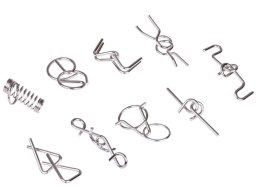 Metalowa Układanka puzzle łamigłówka zagadka logiczna 9 ele ZA5066
