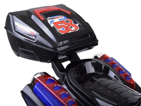 Motorek na akumulator kolorowe światła led PA0241 Motorek na akumulator kolorowe światła led PA0241