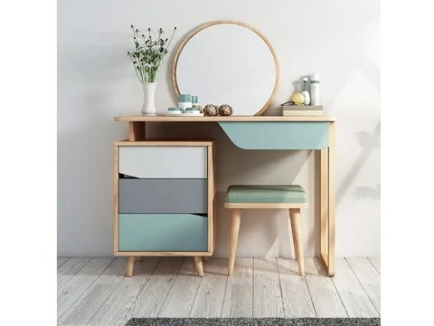 Nowoczesna drewniana Toaletka lustro taboret dla dziewczynki dzieci ZA4828 Nowoczesna drewniana Toaletka lustro taboret dla dziewczynki dzieci ZA4828