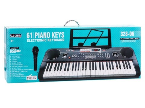 Organy Keyboard + mikrofon 61klawisz 328-06 IN0082 Organy Keyboard + mikrofon 61klawisz 328-06 IN0082