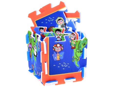 Piankowe puzzle Dzieci Świata mata do zabawy 93x93cm ZA3149 Piankowe puzzle Dzieci Świata mata do zabawy 93x93cm ZA3149