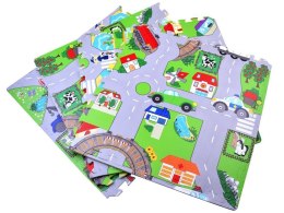 Piankowe puzzle ULICA Miękka mata dla dzieci do zabawy 120x120cm ZA2510