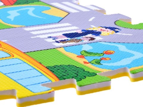Piankowe puzzle ULICA Miękka mata dla dzieci do zabawy 120x120cm ZA2510 Piankowe puzzle ULICA Miękka mata dla dzieci do zabawy 120x120cm ZA2510