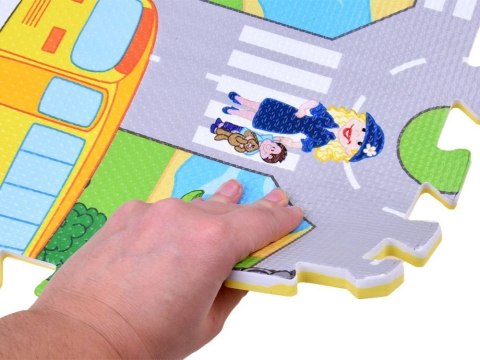Piankowe puzzle ULICA Miękka mata dla dzieci do zabawy 120x120cm ZA2510 Piankowe puzzle ULICA Miękka mata dla dzieci do zabawy 120x120cm ZA2510