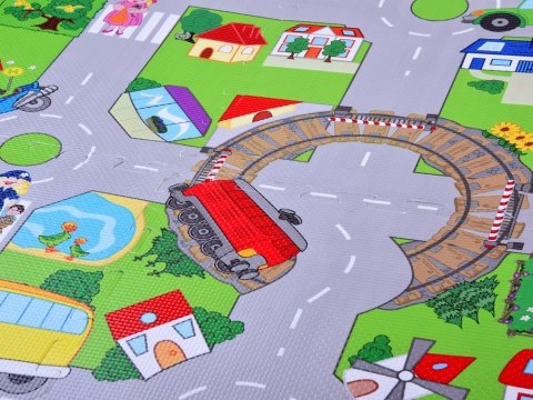 Piankowe puzzle ULICA Miękka mata dla dzieci do zabawy 120x120cm ZA2510 Piankowe puzzle ULICA Miękka mata dla dzieci do zabawy 120x120cm ZA2510