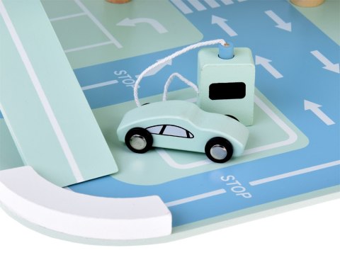 Piętrowy parking drewniany WINDA zjazdy autka znaki duży zestaw ZA5615 Piętrowy parking drewniany WINDA zjazdy autka znaki duży zestaw ZA5615
