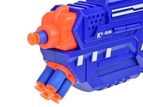Pistolet Shotgun 2w1 + Naboje piankowe żelowe Tarcza Okulary Puszki ZA5564 Pistolet Shotgun 2w1 + Naboje piankowe żelowe Tarcza Okulary Puszki ZA5564
