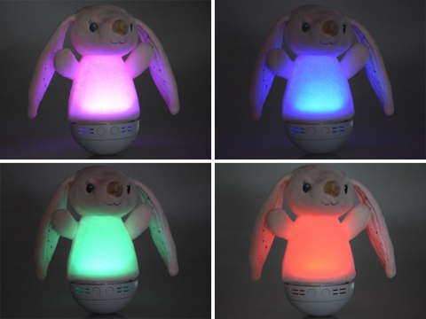 Pluszowy Królik Lampka nocna zmieniająca kolory Pozytywka ZA4771 Pluszowy Królik Lampka nocna zmieniająca kolory Pozytywka ZA4771