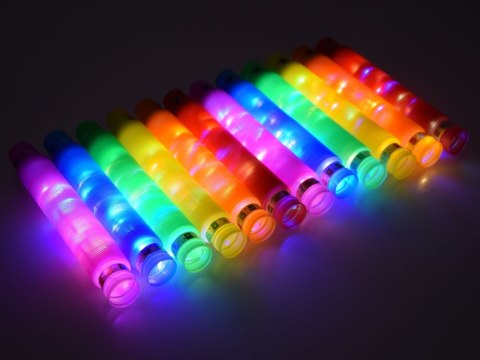 POP TUBE rurki sensoryczne świecące LED 12szt ZA4709 POP TUBE rurki sensoryczne świecące LED 12szt ZA4709