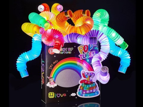 POP TUBE rurki sensoryczne świecące LED 12szt ZA4709 POP TUBE rurki sensoryczne świecące LED 12szt ZA4709