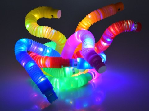 POP TUBE rurki sensoryczne świecące LED 12szt ZA4709 POP TUBE rurki sensoryczne świecące LED 12szt ZA4709