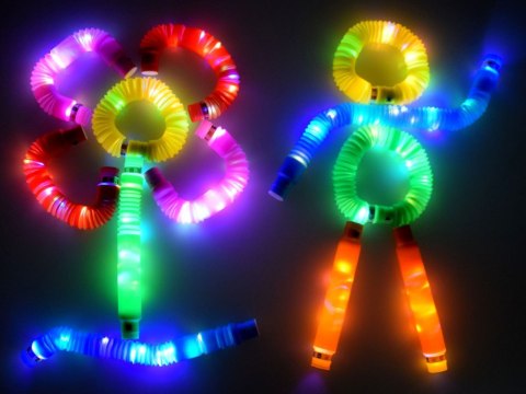 POP TUBE rurki sensoryczne świecące LED 12szt ZA4709 POP TUBE rurki sensoryczne świecące LED 12szt ZA4709