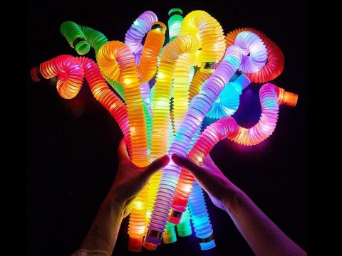 POP TUBE rurki sensoryczne świecące LED 12szt ZA4709 POP TUBE rurki sensoryczne świecące LED 12szt ZA4709