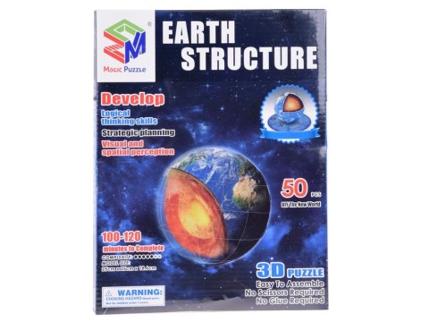 Puzzle 3D Planeta Ziemia 50 elementów struktura Ziemia ZA5348 Puzzle 3D Planeta Ziemia 50 elementów struktura Ziemia ZA5348