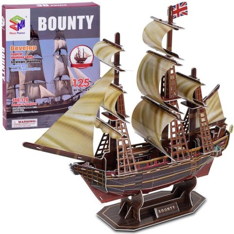 Puzzle 3D statek Bounty okręt morski 125 el ZA2599 Puzzle 3D statek Bounty okręt morski 125 el ZA2599