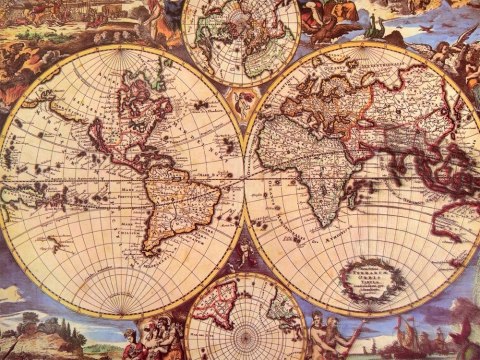Puzzle antyczna stara MAPA ŚWIATA 1000 ele ZA3963 Puzzle antyczna stara MAPA ŚWIATA 1000 ele ZA3963