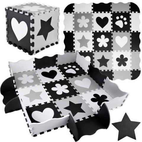 Puzzle piankowe - Kontrastowa mata dla niemowląt KSZTAŁTY 120x120cmZA4782 Puzzle piankowe - Kontrastowa mata dla niemowląt KSZTAŁTY 120x120cmZA4782