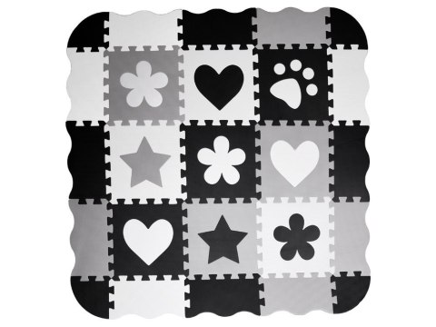 Puzzle piankowe - Kontrastowa mata dla niemowląt KSZTAŁTY 120x120cmZA4782 Puzzle piankowe - Kontrastowa mata dla niemowląt KSZTAŁTY 120x120cmZA4782