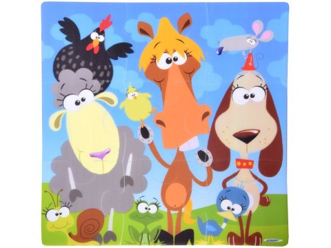 Puzzle piankowe ZWIERZĘTA Kolorowa mata dla niemowląt 90x90cm ZA3151 Puzzle piankowe ZWIERZĘTA Kolorowa mata dla niemowląt 90x90cm ZA3151