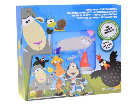 Puzzle piankowe ZWIERZĘTA Kolorowa mata dla niemowląt 90x90cm ZA3151 Puzzle piankowe ZWIERZĘTA Kolorowa mata dla niemowląt 90x90cm ZA3151