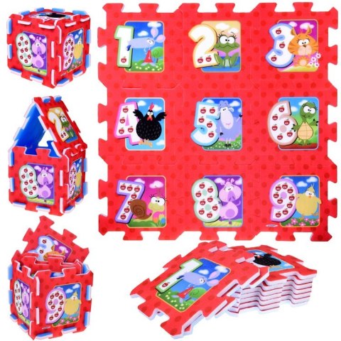 Puzzle piankowe ZWIERZĘTA i CYFRY Mata dla niemowląt 93x93cm ZA3147 Puzzle piankowe ZWIERZĘTA i CYFRY Mata dla niemowląt 93x93cm ZA3147