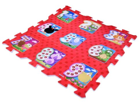 Puzzle piankowe ZWIERZĘTA i CYFRY Mata dla niemowląt 93x93cm ZA3147 Puzzle piankowe ZWIERZĘTA i CYFRY Mata dla niemowląt 93x93cm ZA3147