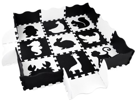 Puzzle piankowe - kontrastowa mata dla niemowląt ZWIERZĘTA 120x120cm ZA4783 Puzzle piankowe - kontrastowa mata dla niemowląt ZWIERZĘTA 120x120cm ZA4783