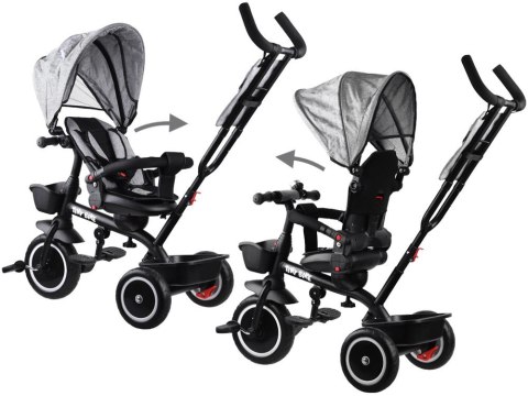 Rowerek dziecięcy trójkołowy Tiny Bike 3w1 z daszkiem OBRACANY SP0650 Rowerek dziecięcy trójkołowy Tiny Bike 3w1 z daszkiem OBRACANY SP0650