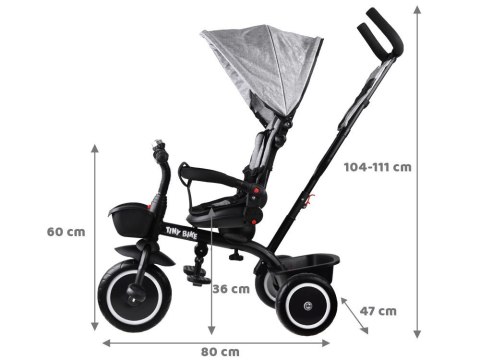 Rowerek dziecięcy trójkołowy Tiny Bike 3w1 z daszkiem OBRACANY SP0650 Rowerek dziecięcy trójkołowy Tiny Bike 3w1 z daszkiem OBRACANY SP0650