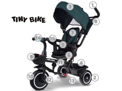 Rowerek dziecięcy trójkołowy Tiny Bike 3w1 z daszkiem OBRACANY SP0650 Rowerek dziecięcy trójkołowy Tiny Bike 3w1 z daszkiem OBRACANY SP0650