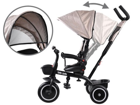 Rowerek trójkołowy Tiny Bike 3w1 beżowy z daszkiem SP0650 Rowerek trójkołowy Tiny Bike 3w1 beżowy z daszkiem SP0650