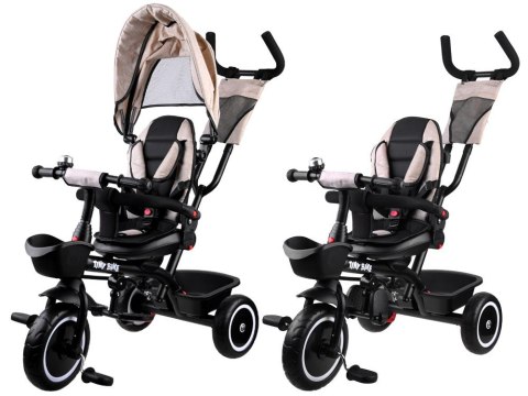 Rowerek trójkołowy Tiny Bike 3w1 beżowy z daszkiem SP0650 Rowerek trójkołowy Tiny Bike 3w1 beżowy z daszkiem SP0650