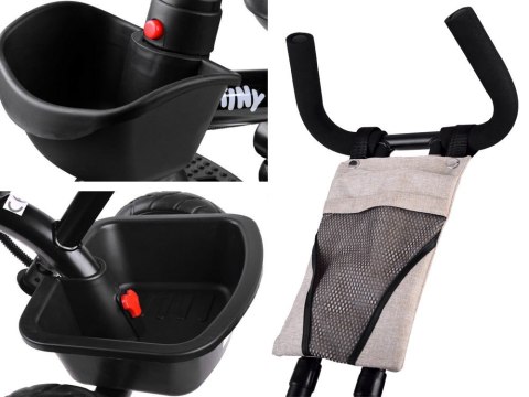 Rowerek trójkołowy Tiny Bike 3w1 beżowy z daszkiem SP0650 Rowerek trójkołowy Tiny Bike 3w1 beżowy z daszkiem SP0650