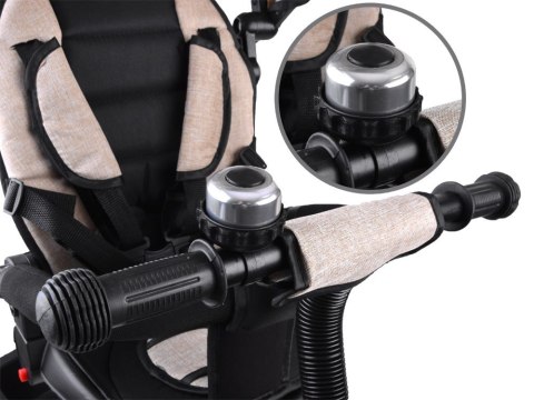 Rowerek trójkołowy Tiny Bike 3w1 beżowy z daszkiem SP0650 Rowerek trójkołowy Tiny Bike 3w1 beżowy z daszkiem SP0650