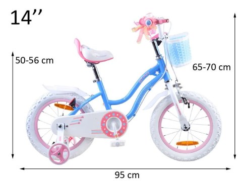 RoyalBaby Rower dziewczęcy STAR GIRL 14cal niebieski RB14G-1 RoyalBaby Rower dziewczęcy STAR GIRL 14cal niebieski RB14G-1