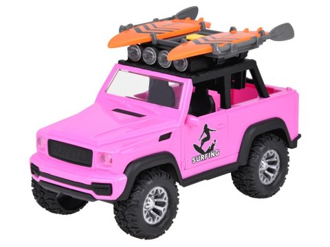 Różowe auto terenowe off-road deski surfingowe dźwięki światła ZA5223 Różowe auto terenowe off-road deski surfingowe dźwięki światła ZA5223