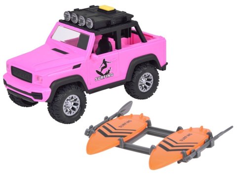 Różowe auto terenowe off-road deski surfingowe dźwięki światła ZA5223 Różowe auto terenowe off-road deski surfingowe dźwięki światła ZA5223