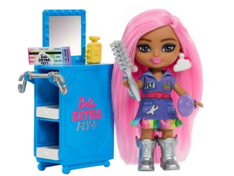 Różowy tęczowy samolot Barbie Extra Fly Minis lalka pilotka ZA5092 Różowy tęczowy samolot Barbie Extra Fly Minis lalka pilotka ZA5092
