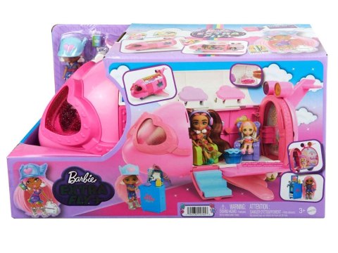 Różowy tęczowy samolot Barbie Extra Fly Minis lalka pilotka ZA5092 Różowy tęczowy samolot Barbie Extra Fly Minis lalka pilotka ZA5092