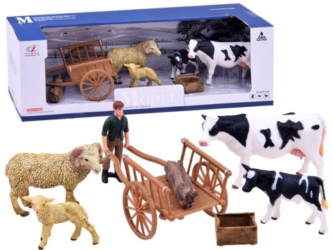 SERIA ZWIERZĘTA FARMA Zestaw Figurki krowa owca gospodarz ZAGRODA ZA2606 SERIA ZWIERZĘTA FARMA Zestaw Figurki krowa owca gospodarz ZAGRODA ZA2606