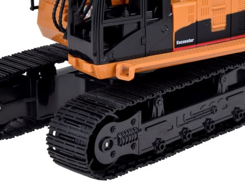 Solidna Koparka na gąsienicach efekt Dym Dźwięk Światło LED + Pilot RC0698 Solidna Koparka na gąsienicach efekt Dym Dźwięk Światło LED + Pilot RC0698