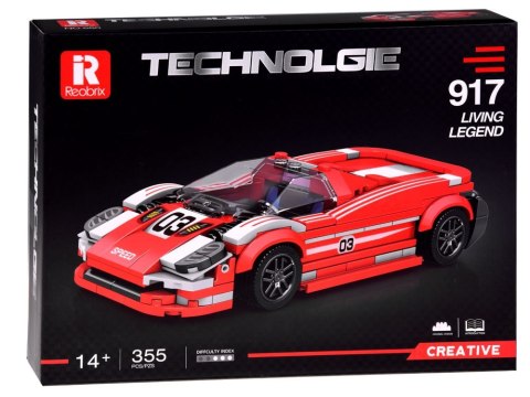 Sportowe czerwone Auto 917 Techniczne Klocki 355 ele ZA4754 Sportowe czerwone Auto 917 Techniczne Klocki 355 ele ZA4754