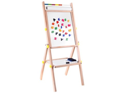 Tablica drewniana kredowa magnetyczna 3w1 sztaluga kreda pisaki TA0096 Tablica drewniana kredowa magnetyczna 3w1 sztaluga kreda pisaki TA0096