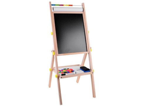 Tablica drewniana kredowa magnetyczna 3w1 sztaluga kreda pisaki TA0096 Tablica drewniana kredowa magnetyczna 3w1 sztaluga kreda pisaki TA0096