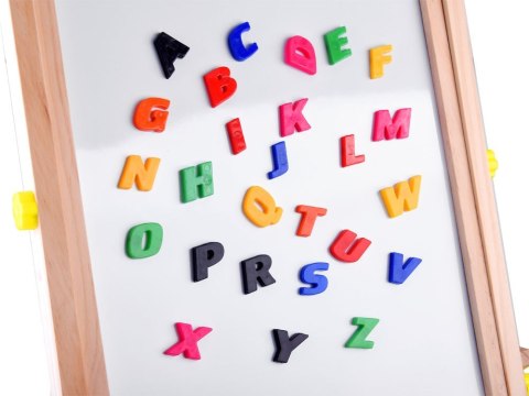 Tablica drewniana kredowa magnetyczna 3w1 sztaluga kreda pisaki TA0096 Tablica drewniana kredowa magnetyczna 3w1 sztaluga kreda pisaki TA0096