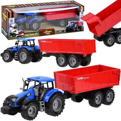 Traktor z przyczepą maszyna farmera rolnika ZA4345 Traktor z przyczepą maszyna farmera rolnika ZA4345