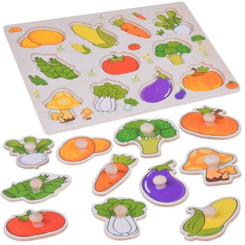 Układanka edukacyjna puzzle drewniane warzywa dopasuj 11ele ZA5258 Układanka edukacyjna puzzle drewniane warzywa dopasuj 11ele ZA5258